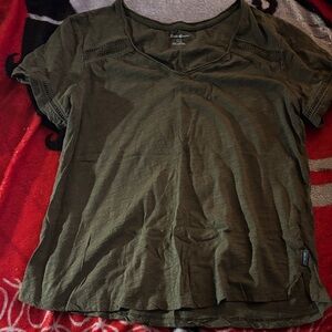 Eddie Bauer Olive Green Women's Short Sleeve Tee